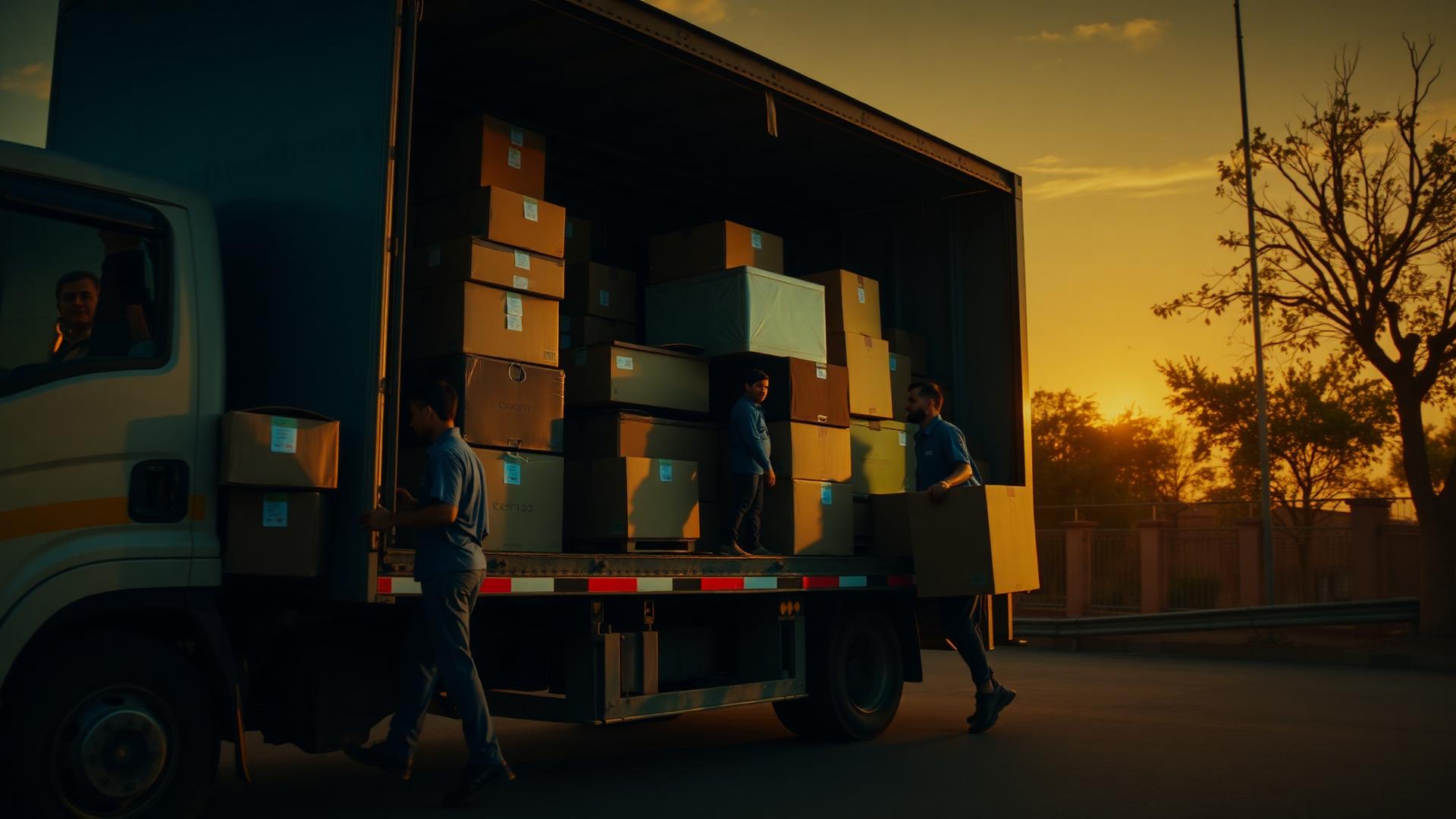 Maa Manju Packers and Movers truck loading